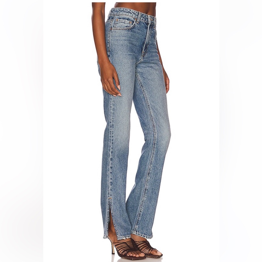 The Harlow Grlfrnd high rise bootcut with slit